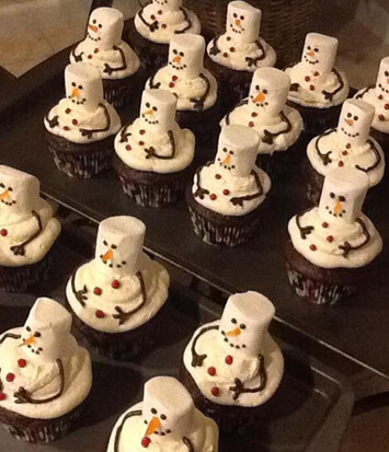 Snowman Custom Cupcakes | Hollister, CA | Creative Cakes By Helen