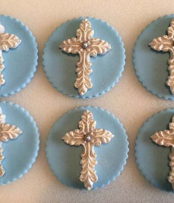 Cross Cupcake Toppers | Hollister, CA | Creative Cakes By Helen