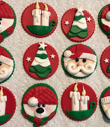 Holiday Custom Cupcake Toppers | Hollister, CA | Creative Cakes By Helen